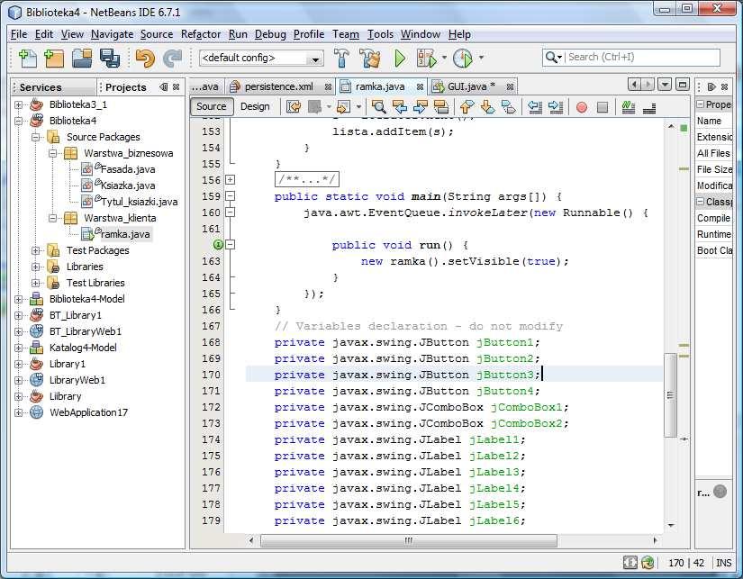 3.4. Klasa ramka (realizacja koncepcji GUI)- Przykład wywołania programu -