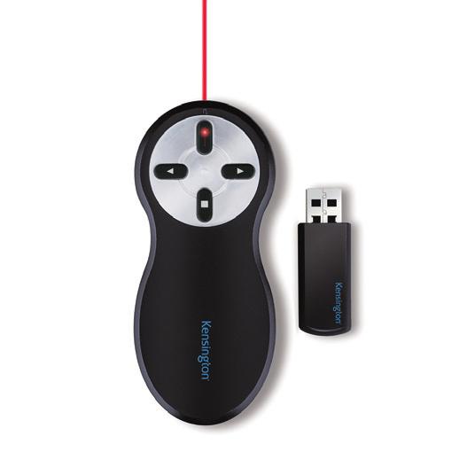 cofanie, odtwarzanie slajdów, wyłączanie ekranu) Połączenie USB 2,4 Ghz, technologia Plug & Play Dostępny z czerwonym laserem lub bez; model bez