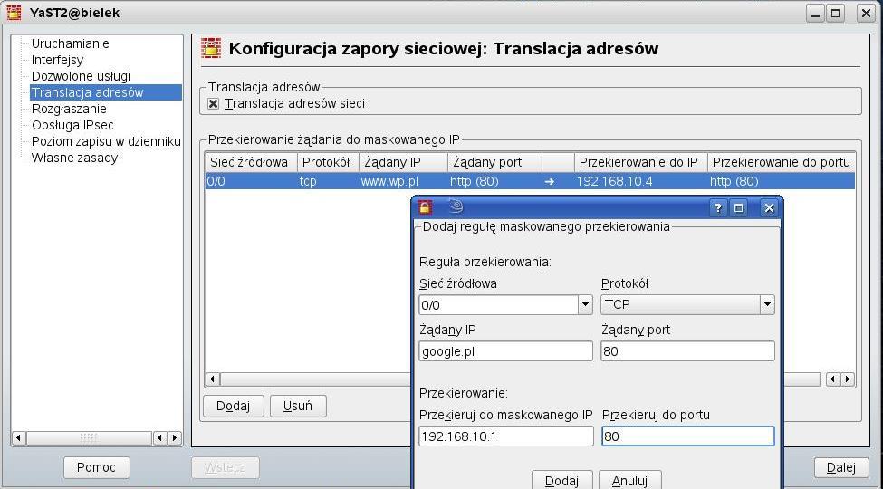 Dodatkowe informacje na http://www.e-infomax.com/ipmasq/howto-trans/pl/ipmasq-howto-pl.html.