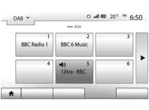 S Ł UCHANIE RADIA 2/2) 11 11 12 B 1 Główny Lista Programowanie Opcje Główny Lista Programowanie Opcje Główny Lista Programowanie Opcje DAB (cyfrowe radio naziemne) Radio cyfrowe zapewnia większy