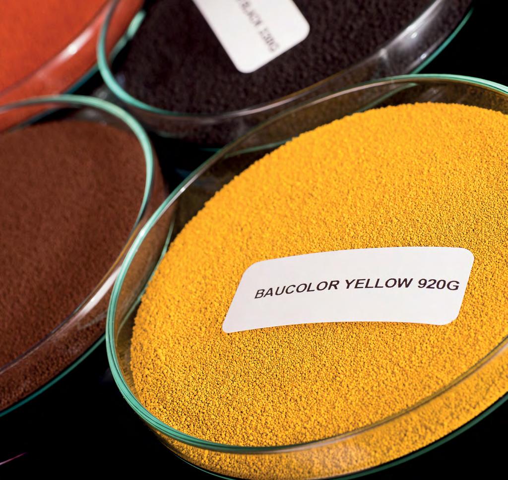 03. PIGMENTY BAUCOLOR / PIGMENTS BAUCOLOR Stosowane do wyrobu oraz barwienia w: budownictwie / przemyśle farb i lakierów / przemyśle tworzyw sztucznych / przemyśle gumowym / przemyśle ceramicznym,