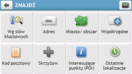 Przy pierwszym użyciu kreatora ZNAJDŹ przed ekranem ZNAJDŹ pojawi się ekran Wybór kraju (Select Country).