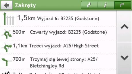 Navman udostępnia informacje w zakresie: czasu do miejsca docelowego odległości do przebycia szacunkowego czasu przybycia przebytej odległości założonego czasu podróży czasu stacjonarnego CDP/ODP/PCP