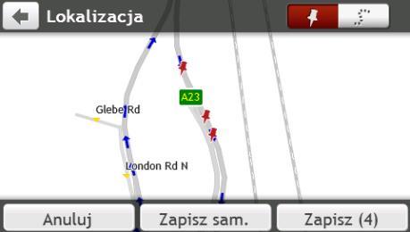 Jak przechwycić lokalizację lub podróż? Funkcja przechwytywania nie jest dostępna we wszystkich modelach.
