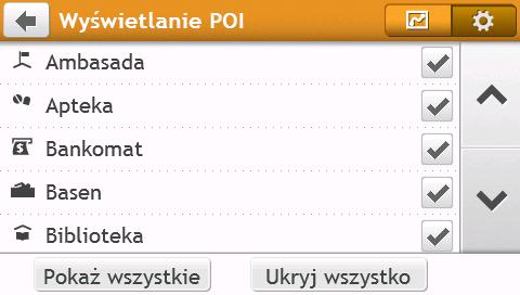 Wykonaj następujące czynności: Aby... Wykonaj... obliczyć trasę i rozpocząć nawigację stuknij. zapisać lokalizację jako ulubioną stuknij. Lokalizacja zostanie natychmiast zapisana w menu Ulubione.