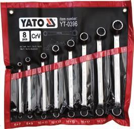 Spanners / Klucze GB Bi-hexagonal ring spanner set D Doppelringschlüsselsatz PL Komplet kluczy oczkowych odgiętych RUS Набор ключей