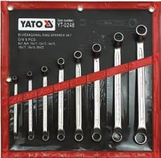 Spanners / Klucze GB Bi-hexagonal ring spanner set D Doppelringschlüsselsatz PL Komplet kluczy