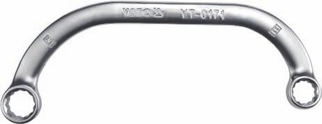 Spanners / Klucze GB Half-moon spanner D Starter- und blockschlüssel PL Klucz oczkowy typu C RUS Ключ накидной изогнутый C UA Ключ накидной изогнутий C LT Lenktas kilpinis raktas starteriams LV