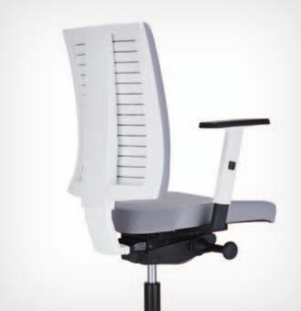 Only 2 turns of a knob are necessary to adjust the backrest tilt force to the user s weight. Wszystkie elementy sterujące znajdują się w zasięgu ręki użytkownika.