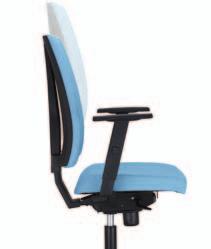 Backrest height adjustment is available as standard. Oparcie z widoczną tapicerką.