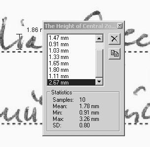 It is also pos si ble to in tro duce the tools: lin - ear value and an gle value, which il lus trate the ap pro - pri ate mea sure ments and pro vide the cal cu lated val ues (Figure 9). Fig. 6.