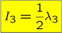 Operatory (mające wspólny zbiór funkcji własnych): Dla cząstek złożonych tylko z kwarków u,d,s