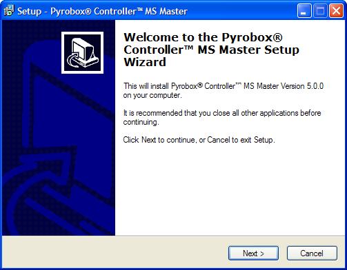 I. Instalacja programu - program Pyrobox Controller MS Master można zainstalować na dowolnym komputerze pracującym pod nadzorem systemu operacyjnego Microsoft Windows 95 / XP / Vista / 7 - najlepiej