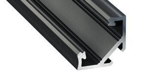 CZARNY (anodowany) white (lacquered) / weiß (lackiert) INOX
