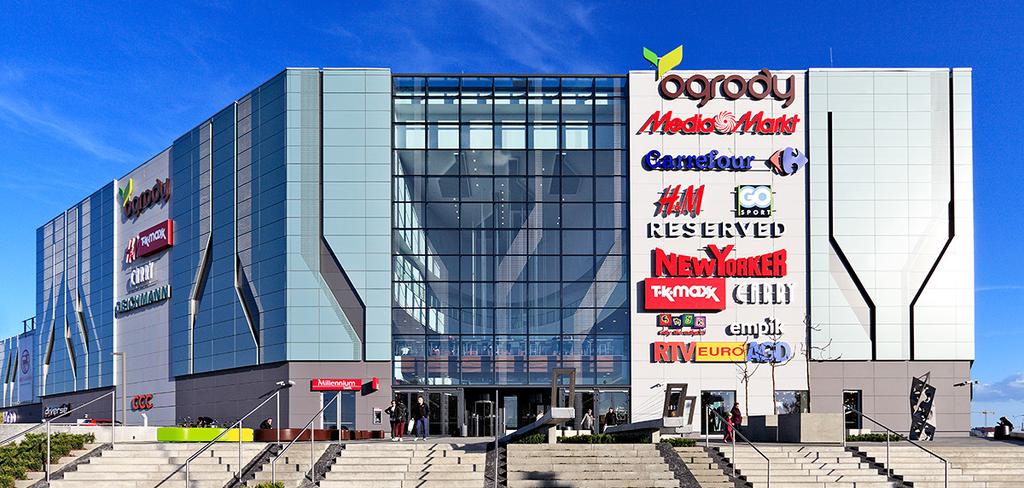 CH OGRODY ELBLĄG OPENING DATE 2011 MAIN TENANTS CPI 40,785 sq m 116 Carrefour, H&M, Reserved, Mango, Deichmann, CCC, Multikino Anna