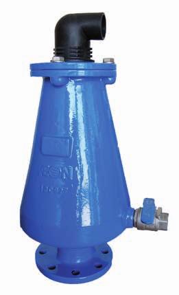 Combination Air Valve for Sewage Двойной воздушный клапан Zawór odpowietrzający do ścieków DN80 - DN200 Air Relief Valve will ensure the correct operation of the pipeline networks allowing the