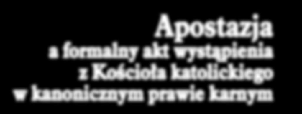 wystąpienia z Kościoła