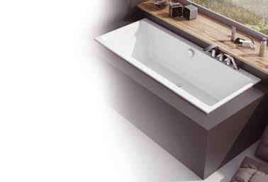wanny - tylko 12 mm w komplecie z nogami oraz systemem przelewowo-odpływowym w kolorze białym i