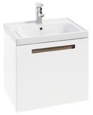 Slim zestaw meblowy szafka z szufladą 50 cm umywalka ceramiczna kolor biały lakier szafka boczna wysoka w cenie 320 zł Como z blatem szafka z dwiema szufladami MDF lakierowany biały blat MDF