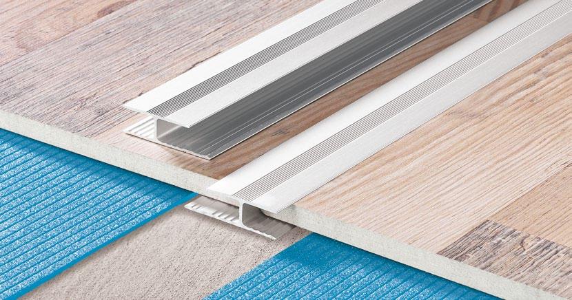 PANEL P Profil połączeniowy do paneli Соединяющий профиль для ламината Connecting profile for laminates Kształt profilu sprawia, iż doskonale nadaje się do łączenia powierzchni wyłożonych panelami.
