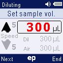 Obsługa 33 5.5.2 Xplorer plus Wybrano tryb pracy Spc. Wyświetlacz Parametr Tryb Set sample vol.
