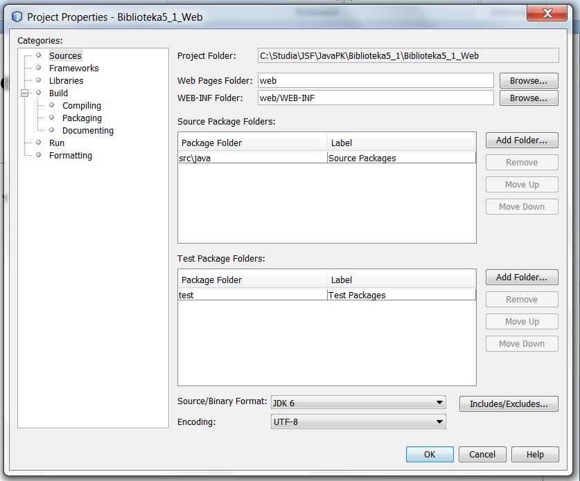 (3)Ustawienie kodowania typu UTF-8 w projektach Java SE