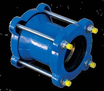 ŁĄCZNIK RUROWY Z ZABEZPIECZENIEM RR-E RR-E PIPE AND FLANGE CONNECTOR МУФТА ТРУБНАЯ, РЕМОНТНАЯ RR-E 21.560.DN.2 DN Lp. No.