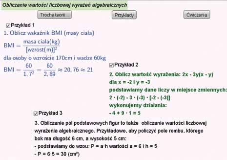 Dział: Wyrażenia algebraiczne Temat: Obliczanie wartości liczbowej wyrażeń algebraicznych.