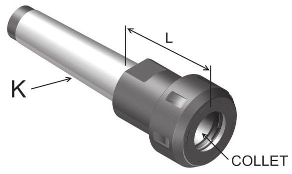 Uchwyty narzęziowe IN00 / Toolholers IN00 UCHWYTY NARZĘZIOWE MORSE'A IN MORSE'A TAPERS IN Oprawki zaciskowe o narzęzi z chwytem walcowym o tulejek IN (EO), z płetwą EO Collet Chucks for tool with
