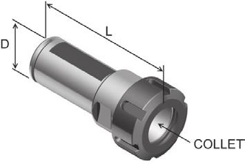 Uchwyty cylinryczne / Tools with cylinrical shaft UCHWYTY CYINRYCZNE TOOS WITH CYINRICA SHAFT Oprawki zaciskowe o tulejek ER wg.