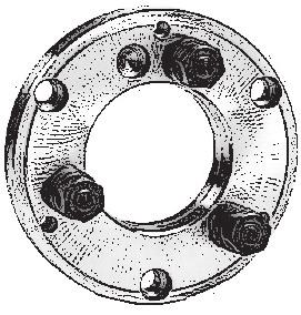 Tarcze zabierakowe o uchwytów tokarskich weług IN 0, po stronie uchwytu wstępnie obrobiony i powiercony Aaptor plates for lathe chucks acc.