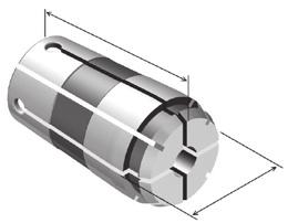 Tulejki zaciskowe TG0 o narzęzi z chwytem walcowym TG0 Collets for cylinrical shank Spannzangen TG0 für Werkzeuge mit Zylinerschaft Цанги TG0 Typ Type Precyzja Precision Zakres mocowania Claping
