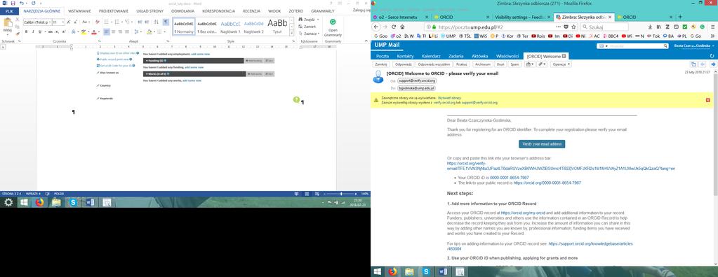 Co więc widzimy w poczcie Klikamy Tu