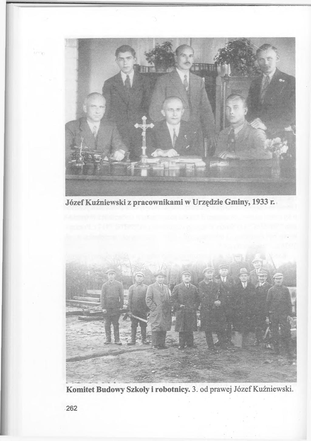 Józef Kuźniewski z pracownikami w Urzędzie Gminy, 1933 r.
