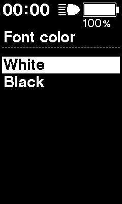 Font color (Kolor czcionki) (SC-E6010) Kolor czcionki można zmieniać. 1.
