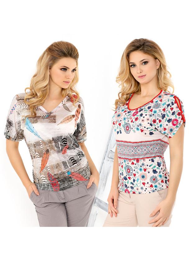 f l o w e r 58 Zenobia bluzka kr/r 26596 100% wiskoza kolor: