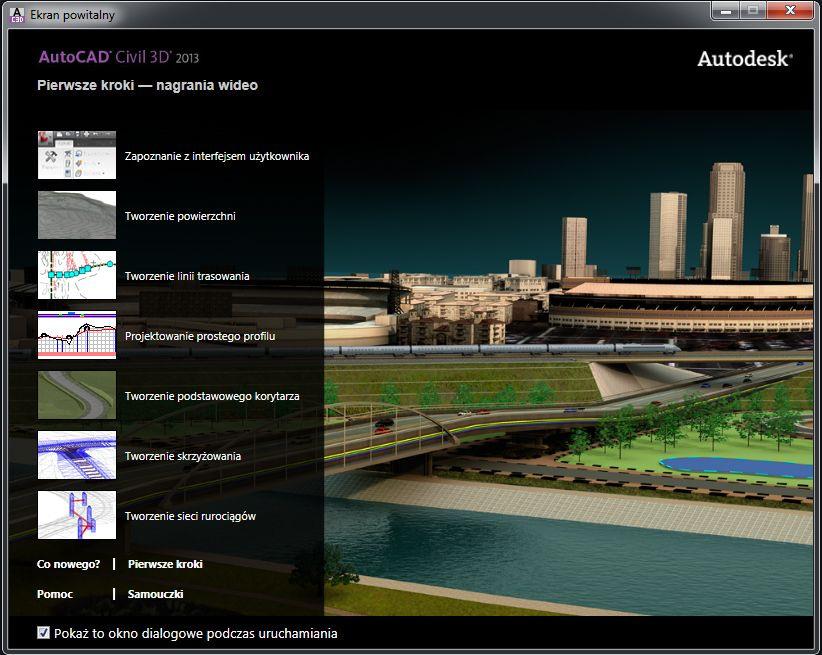 CIVIL3D produkt firmy AUTODESK (USA), dla AUTOCAD-a, od 2003 roku zastosowanie: inżynieria