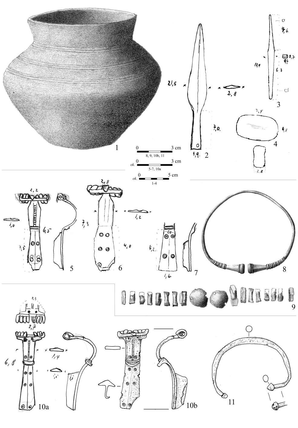 20 Agata Chilińska-Früboes Ryc. 2. 1 4 Dollkeim, gr.27c; 5 9 Dollkeim, gr. 27d; 10 11 Eisliethen, stan. II, gr. 3.