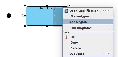 Stany zªo»one - region Po utworzeniu regionu w stanie zªo»onym, aby doda jeszcze jeden