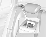 Schowki 85 Wsunąć klamry pasów bezpieczeństwa zewnętrznych foteli w boczne uchwyty w celu zabezpieczenia pasów przed uszkodzeniem, patrz ilustracja.