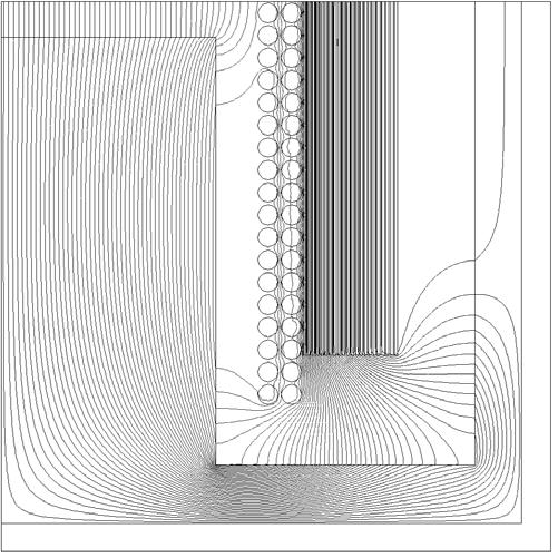 Finite element analysis of eddy current losses in pulse transformer 83 a) p ew = ΔP ew /ΔP ewmax secondary winding p ew primary winding ferrite core b) p ew2 p ew A p ew p ew p ew2 air Fig. 7.