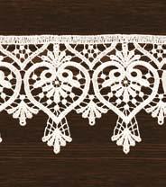 KORONKI GIPIUROWE GUIPURE LACE A B A B 11636 biały/a