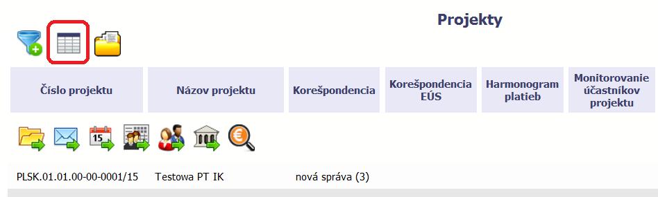 Ak chcete rozšíriť zoznam zobrazených stĺpcov, vyberte funkciu Viditeľnosť stĺpcov V