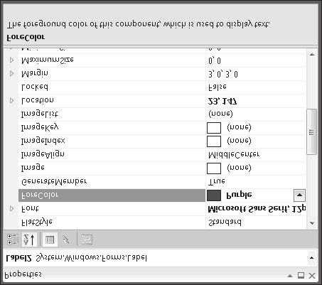 Przeniesienie okna Properties i zmiana jego rozmiaru 1. Jeśli okno Properties nie jest widoczne w środowisku programowania, kliknij przycisk Properties Window na pasku narzędzi Standard.