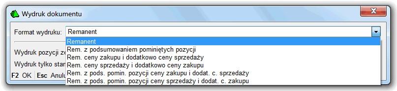 W jaki sposób wydrukować jeden remanent w różnych cenach? W PC-Market do wersji 7.2.113.219 wydruk remanentu możliwy był jedynie z użyciem następującej metody: 1.