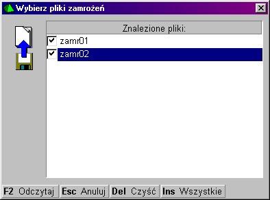 poziomu programu PC-Market (menu Kontrola-> Konfiguracja-> Katalog Plików Zamrożeń).