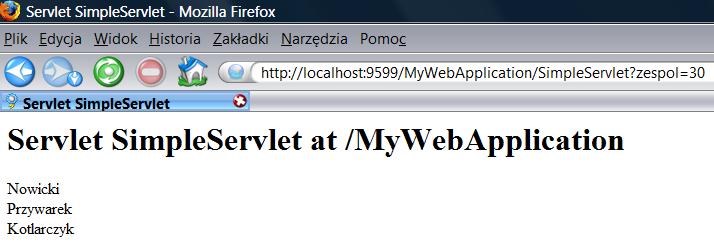 dwiczeo z serwletów i rozszerz go aby