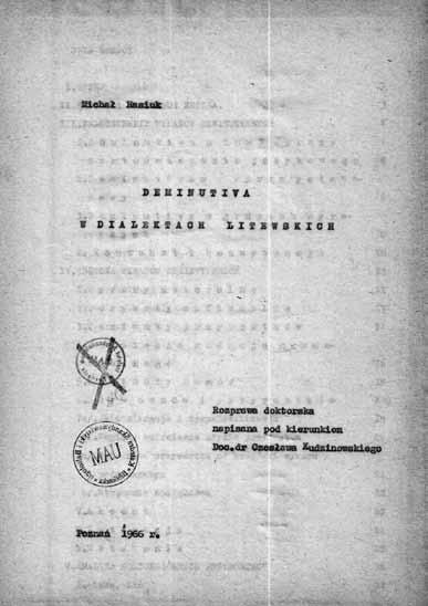 62 Jovita Nevulytė-Grėbliūnienė, Petras Grėbliūnas Gerbiamas Profesoriau, Jūs baigėte germanistikos studijas, tad kaip atsitiko, kad patekote į lituanistų akiratį? Prof. M.