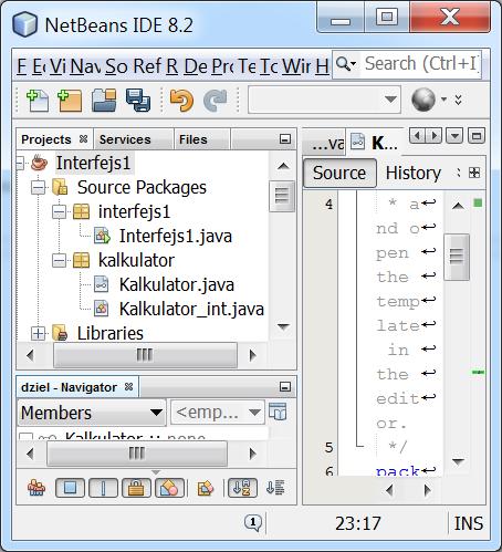 2. package kalkulator; public interface Kalkulator { int dodaj(int a, int b); default int odejmij(int a, int b) { return a - b; static int podziel(int a, int b) { return a / b; default int dziel(int