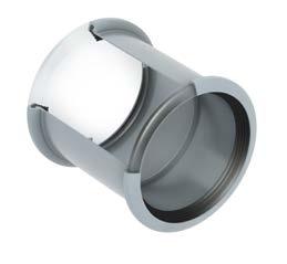 PIPES FOR IFE Sysem kanalizacji zewnęrznej PVC, PP, Pragma, Pragma + ID Zaley Właściwości fizyczno-mechaniczne Niska siła monażu dzięki specjalnej konsrukcji wargi uszczelniającej Specjalna